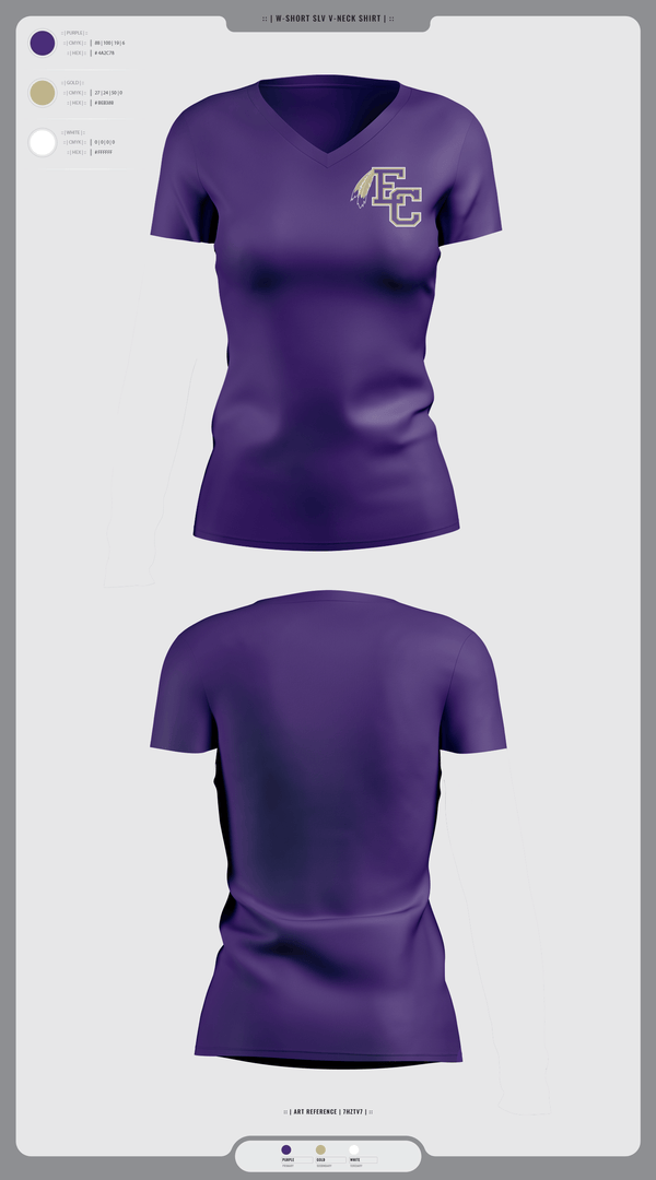 Womens Short Sleeve Vneck Shirt, East Coweta High School Wrestling, Wrestling, Teamtime, Team time, sublimation, custom sports apparel, team uniforms, spirit wear, spiritwear, sports uniforms, custom shirts, team store, custom team store, fundraiser sports, apparel fundraiser