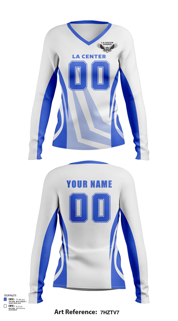 Womens Long Sleeve Vneck Shirt, La Center Middle School Volleyball, Women's Volleyball, Teamtime, Team time, sublimation, custom sports apparel, team uniforms, spirit wear, spiritwear, sports uniforms, custom shirts, team store, custom team store, fundraiser sports, apparel fundraiser