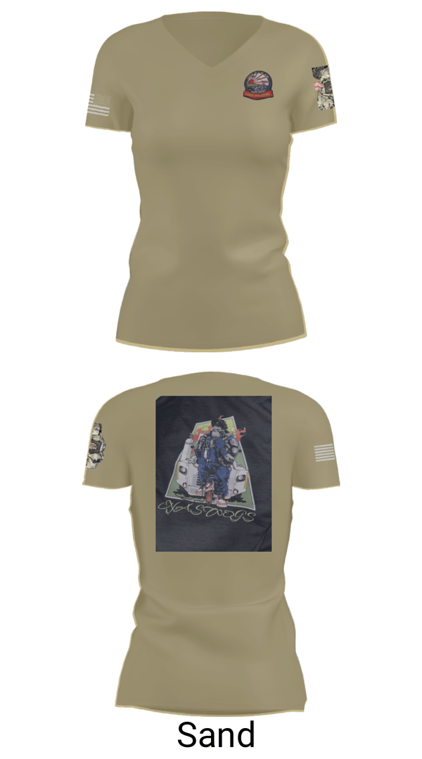 Women's Short Sleeve Vneck Shirt, AIMD IWAKUNI, Navy, Teamtime, Team time, sublimation, custom sports apparel, team uniforms, spirit wear, spiritwear, sports uniforms, custom shirts, team store, custom team store, fundraiser sports, apparel fundraiser