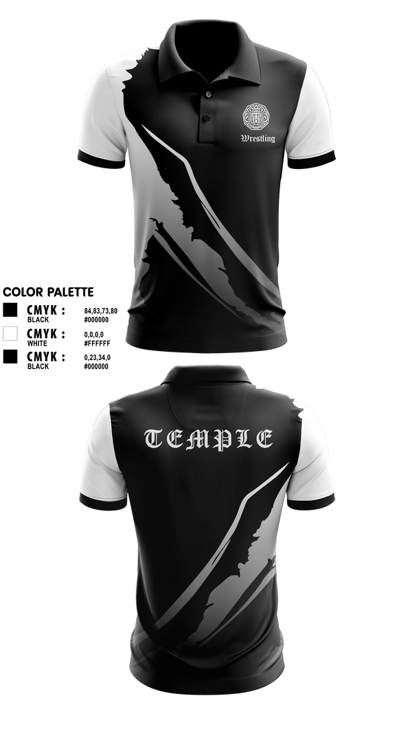 Short Sleeve Performance Polo, Temple Wrestling Club, Wrestling, Teamtime, Team time, sublimation, custom sports apparel, team uniforms, spirit wear, spiritwear, sports uniforms, custom shirts, team store, custom team store, fundraiser sports, apparel fundraiser