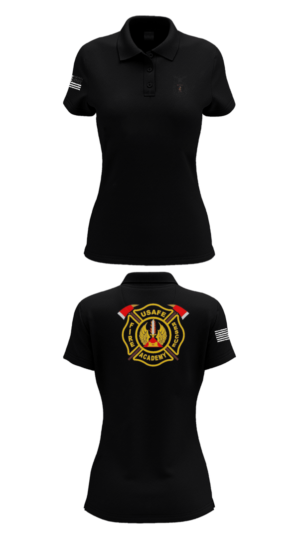 Women's Short Sleeve Performance Polo, 435th CTS, Air Force, Teamtime, Team time, sublimation, custom sports apparel, team uniforms, spirit wear, spiritwear, sports uniforms, custom shirts, team store, custom team store, fundraiser sports, apparel fundraiser