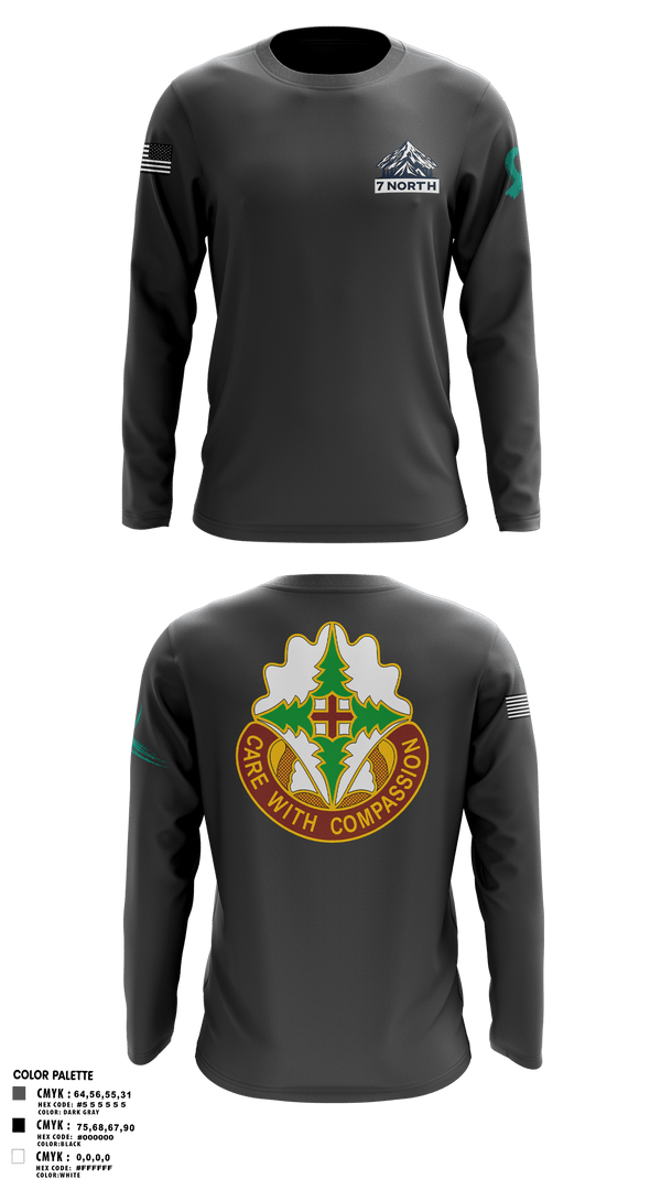 Long Sleeve Performance Shirt, 627th Hospital Center, Army, Teamtime, Team time, sublimation, custom sports apparel, team uniforms, spirit wear, spiritwear, sports uniforms, custom shirts, team store, custom team store, fundraiser sports, apparel fundraiser