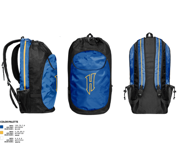 Gear Bag, Hudson High School Basketball, Men's Basketball, Teamtime, Team time, sublimation, custom sports apparel, team uniforms, spirit wear, spiritwear, sports uniforms, custom shirts, team store, custom team store, fundraiser sports, apparel fundraiser