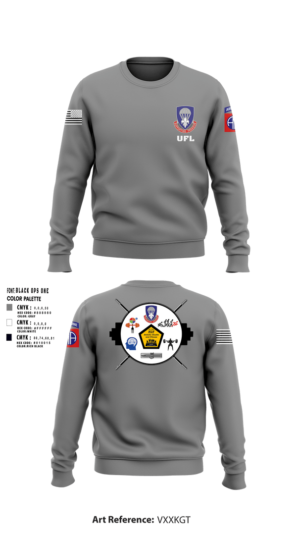 Crew Neck Sweatshirt, 82nd ADSB H2F, Army, Teamtime, Team time, sublimation, custom sports apparel, team uniforms, spirit wear, spiritwear, sports uniforms, custom shirts, team store, custom team store, fundraiser sports, apparel fundraiser