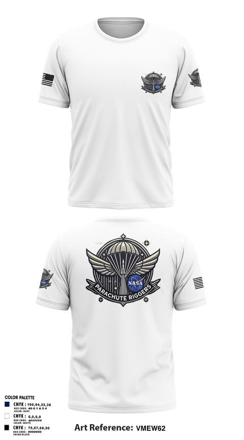 Short Sleeve Performance Shirt, NASA PARACHUTE RIGGERS, , Teamtime, Team time, sublimation, custom sports apparel, team uniforms, spirit wear, spiritwear, sports uniforms, custom shirts, team store, custom team store, fundraiser sports, apparel fundraiser