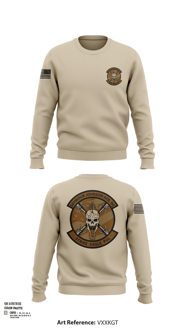 Crew Neck Sweatshirt, 4th Logistics Readiness Unit, Air Force, Teamtime, Team time, sublimation, custom sports apparel, team uniforms, spirit wear, spiritwear, sports uniforms, custom shirts, team store, custom team store, fundraiser sports, apparel fundraiser