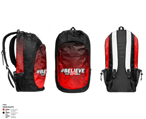 Gear Bag, West Oso High School Softball, Softball, Teamtime, Team time, sublimation, custom sports apparel, team uniforms, spirit wear, spiritwear, sports uniforms, custom shirts, team store, custom team store, fundraiser sports, apparel fundraiser