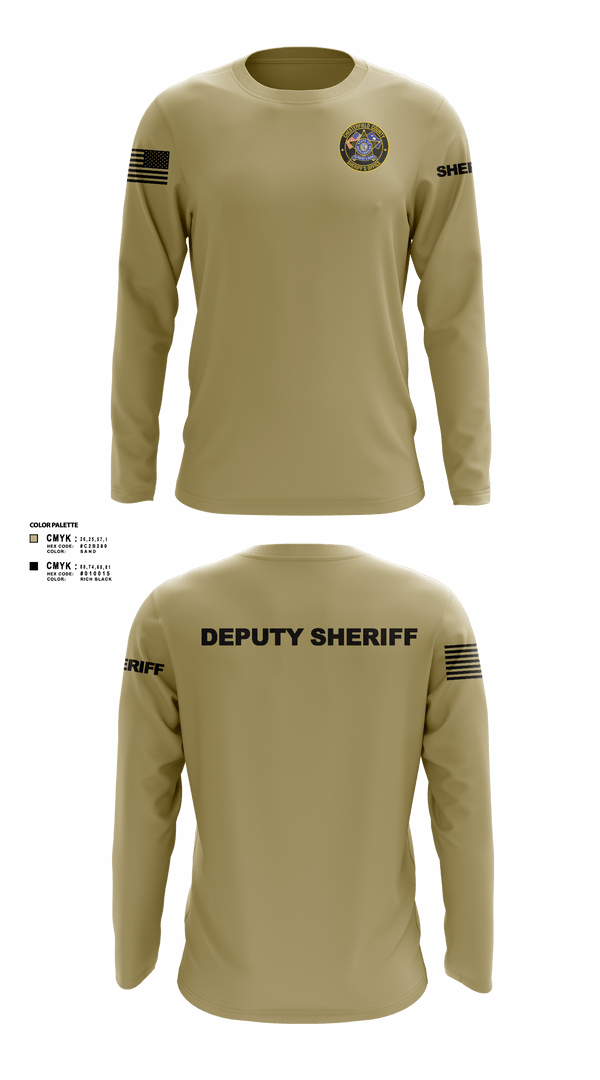 Long Sleeve Performance Shirt, Chesterfield County Sheriff Office, Police, Teamtime, Team time, sublimation, custom sports apparel, team uniforms, spirit wear, spiritwear, sports uniforms, custom shirts, team store, custom team store, fundraiser sports, apparel fundraiser