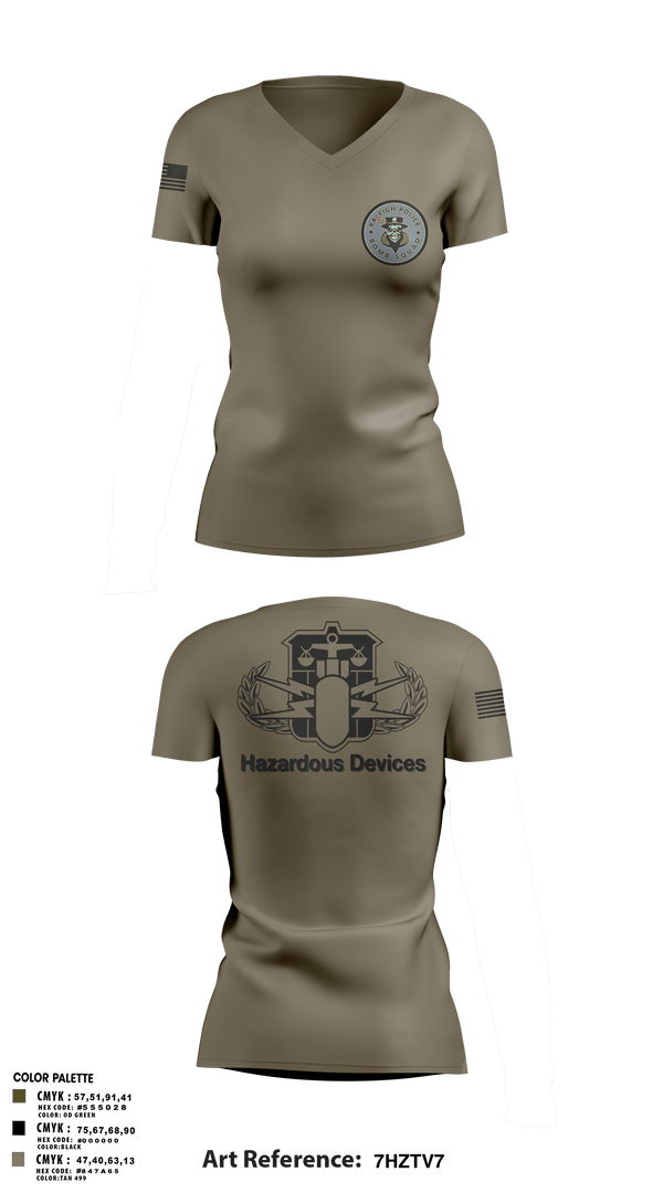 Womens Short Sleeve Vneck Shirt, Raleigh Police Bomb Squad, Police, Teamtime, Team time, sublimation, custom sports apparel, team uniforms, spirit wear, spiritwear, sports uniforms, custom shirts, team store, custom team store, fundraiser sports, apparel fundraiser