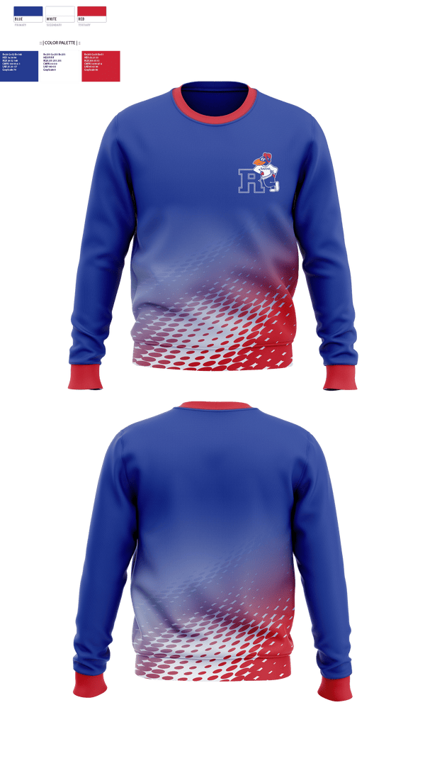 Crew Neck Sweatshirt, Ravenna High School Volleyball, Women's Volleyball, Teamtime, Team time, sublimation, custom sports apparel, team uniforms, spirit wear, spiritwear, sports uniforms, custom shirts, team store, custom team store, fundraiser sports, apparel fundraiser