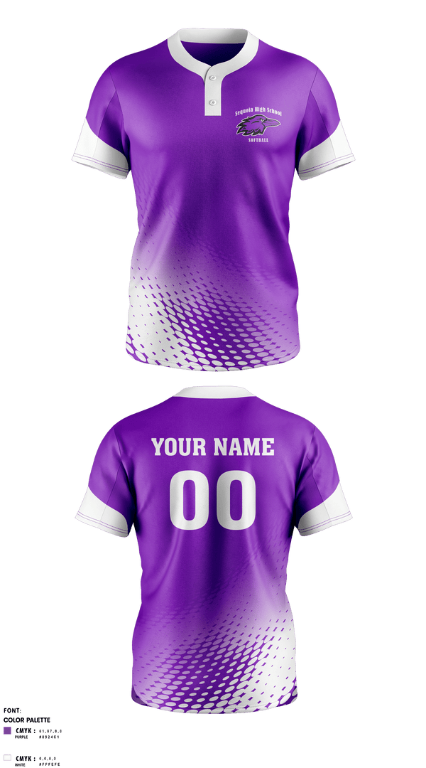 Two Button Softball Jersey, Sequoia High School Softball, Softball, Teamtime, Team time, sublimation, custom sports apparel, team uniforms, spirit wear, spiritwear, sports uniforms, custom shirts, team store, custom team store, fundraiser sports, apparel fundraiser