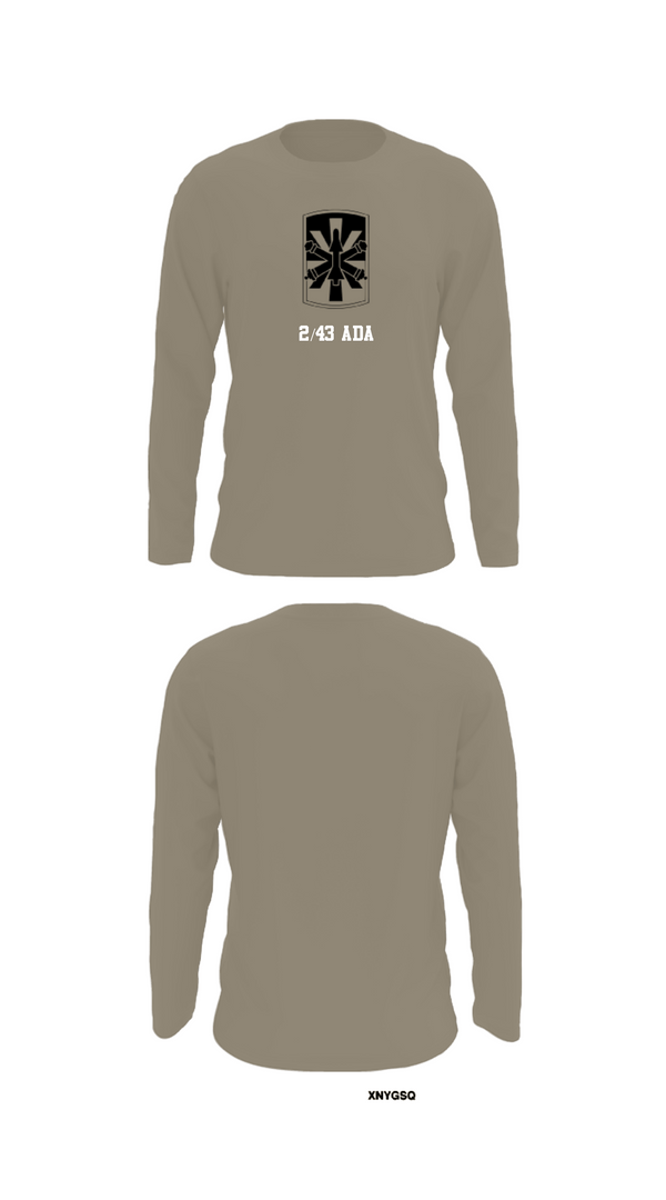 Long Sleeve Performance Shirt, 2/43 ADA, Army, Teamtime, Team time, sublimation, custom sports apparel, team uniforms, spirit wear, spiritwear, sports uniforms, custom shirts, team store, custom team store, fundraiser sports, apparel fundraiser