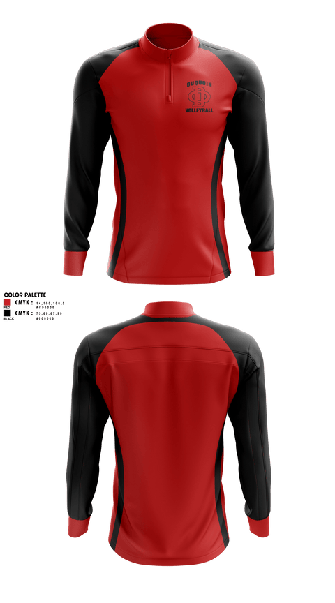 Quarter Zip Jacket, DuQuoin High School Volleyball, Women's Volleyball, Teamtime, Team time, sublimation, custom sports apparel, team uniforms, spirit wear, spiritwear, sports uniforms, custom shirts, team store, custom team store, fundraiser sports, apparel fundraiser