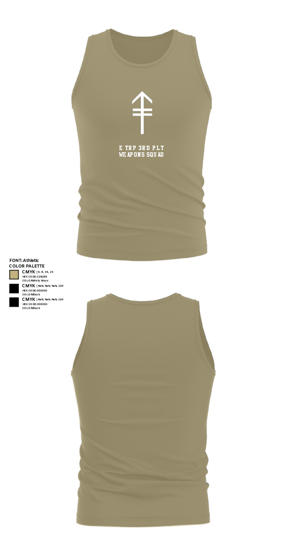 Tank Top, 2/2 3rd PLT Weapon SquadE TRP 3RD PLT WEAPONS SQUAD, Army, Teamtime, Team time, sublimation, custom sports apparel, team uniforms, spirit wear, spiritwear, sports uniforms, custom shirts, team store, custom team store, fundraiser sports, apparel fundraiser