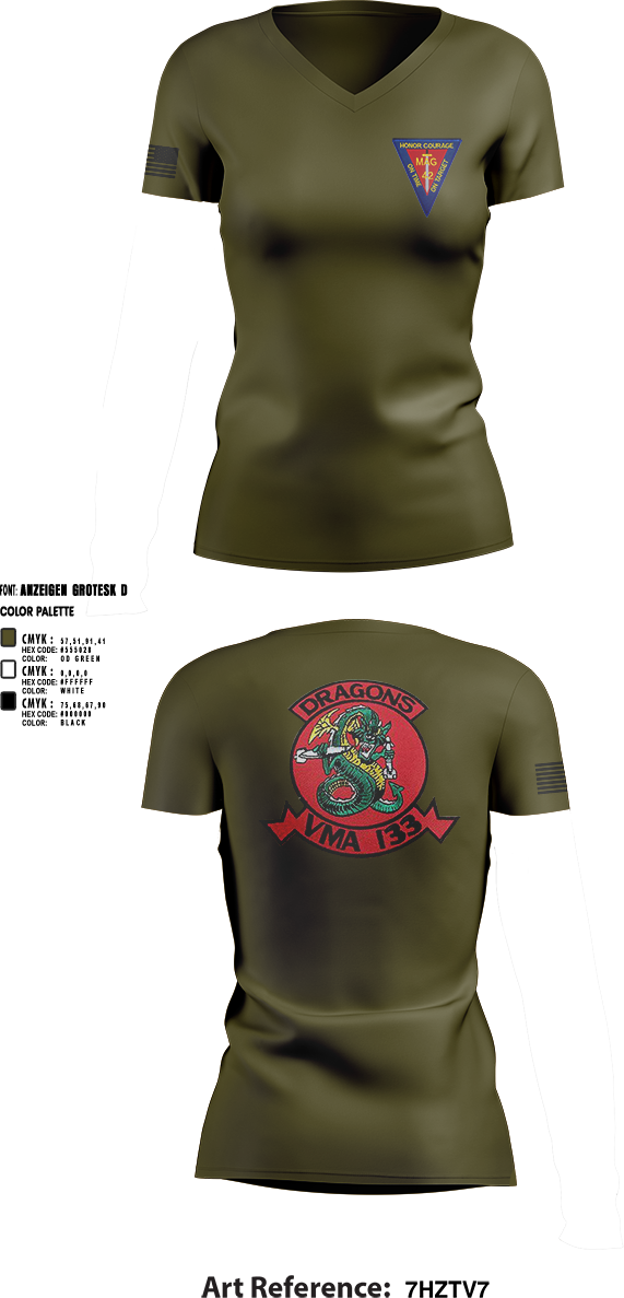 Womens Short Sleeve Vneck Shirt, MAG-42 VMA-133, , Teamtime, Team time, sublimation, custom sports apparel, team uniforms, spirit wear, spiritwear, sports uniforms, custom shirts, team store, custom team store, fundraiser sports, apparel fundraiser