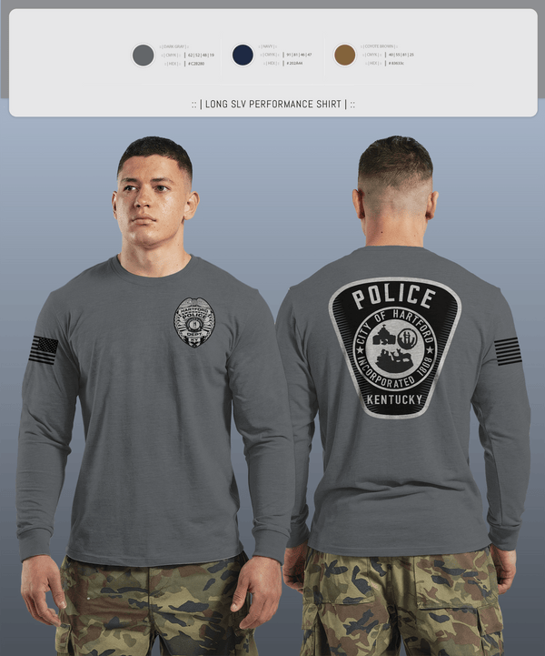 Long Sleeve Performance Shirt, Hartford Police Department, Police, Teamtime, Team time, sublimation, custom sports apparel, team uniforms, spirit wear, spiritwear, sports uniforms, custom shirts, team store, custom team store, fundraiser sports, apparel fundraiser