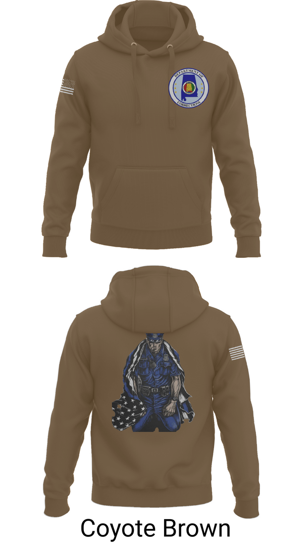 Hoodie, Alabama Department of Corrections, Police, Teamtime, Team time, sublimation, custom sports apparel, team uniforms, spirit wear, spiritwear, sports uniforms, custom shirts, team store, custom team store, fundraiser sports, apparel fundraiser