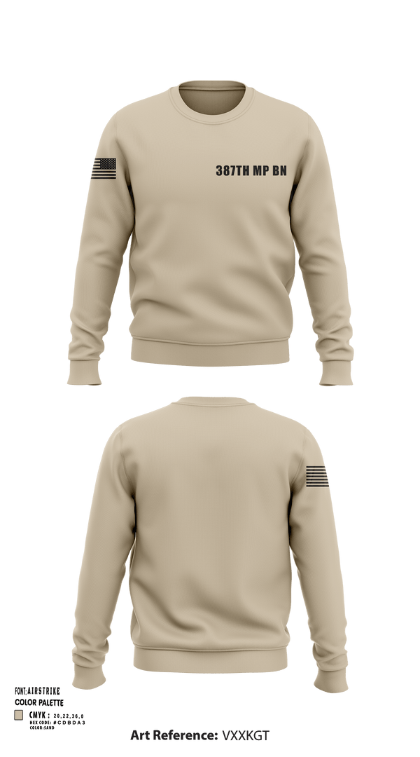 Crew Neck Sweatshirt, 387th MP BN, , Teamtime, Team time, sublimation, custom sports apparel, team uniforms, spirit wear, spiritwear, sports uniforms, custom shirts, team store, custom team store, fundraiser sports, apparel fundraiser