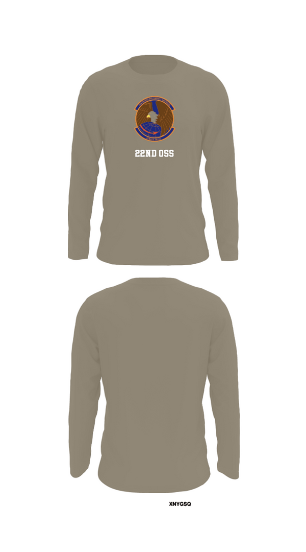 Long Sleeve Performance Shirt, 22nd OSS, Air Force, Teamtime, Team time, sublimation, custom sports apparel, team uniforms, spirit wear, spiritwear, sports uniforms, custom shirts, team store, custom team store, fundraiser sports, apparel fundraiser