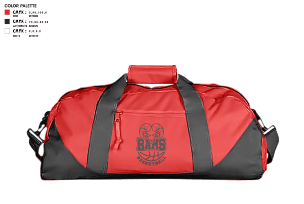 Duffle Bag, Clearwater Valley High School Basketball, Men's Basketball, Teamtime, Team time, sublimation, custom sports apparel, team uniforms, spirit wear, spiritwear, sports uniforms, custom shirts, team store, custom team store, fundraiser sports, apparel fundraiser
