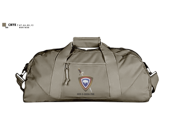 Duffle Bag, HHB 2-300th FAR, National Guard, Teamtime, Team time, sublimation, custom sports apparel, team uniforms, spirit wear, spiritwear, sports uniforms, custom shirts, team store, custom team store, fundraiser sports, apparel fundraiser