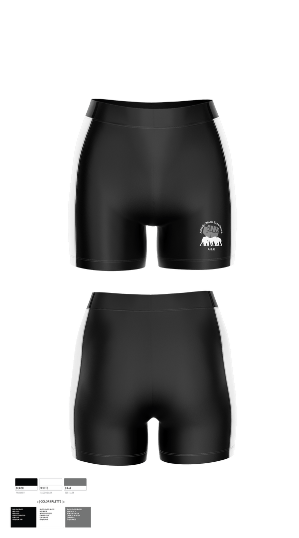 Womens Compression Shorts, Athletic Black Excellence, Track & Field, Teamtime, Team time, sublimation, custom sports apparel, team uniforms, spirit wear, spiritwear, sports uniforms, custom shirts, team store, custom team store, fundraiser sports, apparel fundraiser