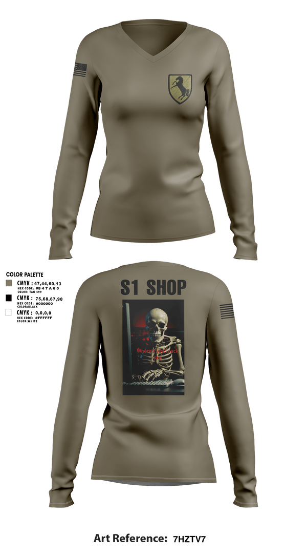 Womens Long Sleeve Vneck Shirt, 1/11 acr, Army, Teamtime, Team time, sublimation, custom sports apparel, team uniforms, spirit wear, spiritwear, sports uniforms, custom shirts, team store, custom team store, fundraiser sports, apparel fundraiser