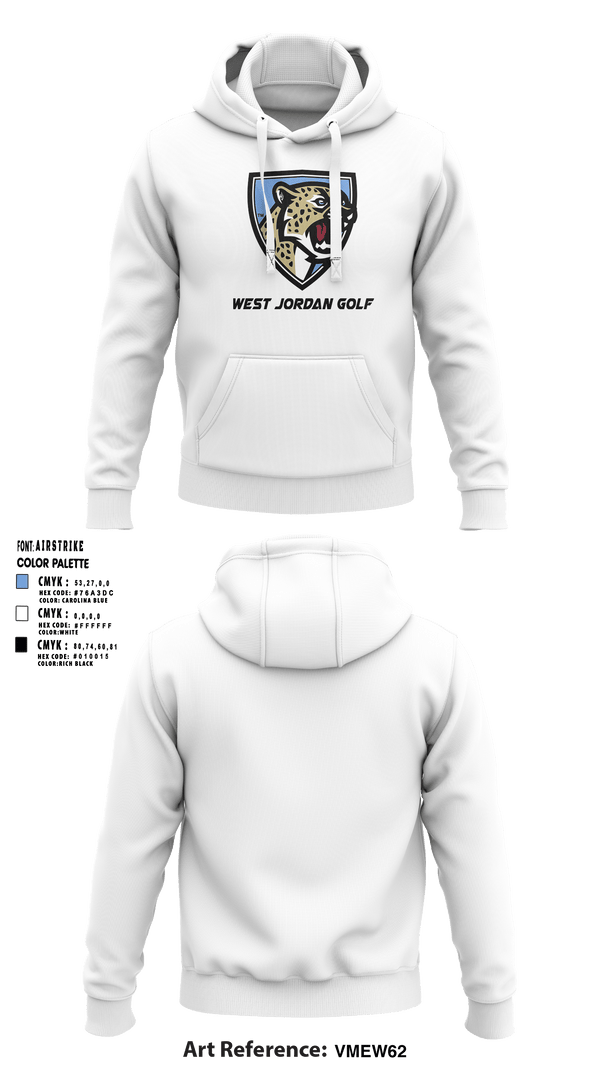 Hoodie, West Jordan High School Golf, Golf, Teamtime, Team time, sublimation, custom sports apparel, team uniforms, spirit wear, spiritwear, sports uniforms, custom shirts, team store, custom team store, fundraiser sports, apparel fundraiser