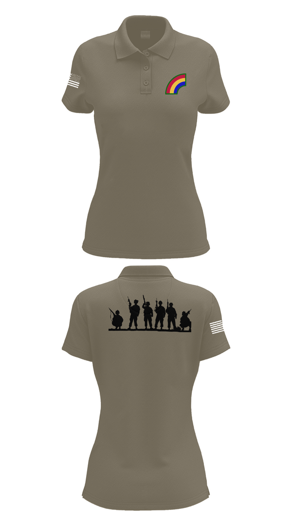 Womens Short Sleeve Performance Polo, 42ND Infantry Division, Army, Teamtime, Team time, sublimation, custom sports apparel, team uniforms, spirit wear, spiritwear, sports uniforms, custom shirts, team store, custom team store, fundraiser sports, apparel fundraiser
