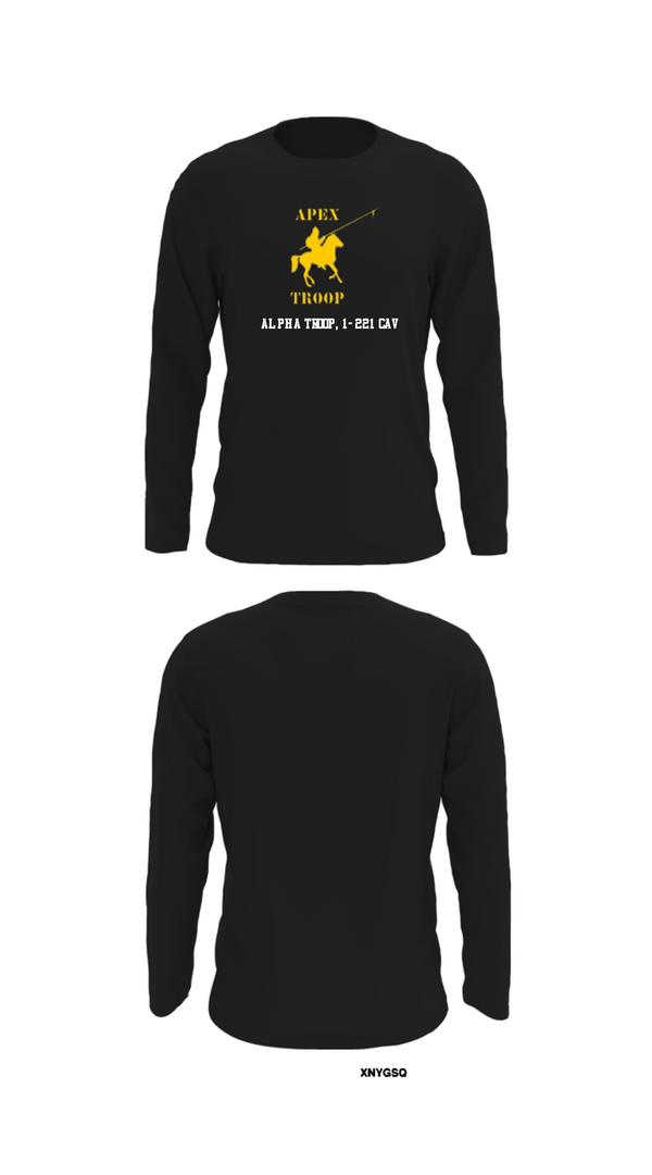 Long Sleeve Performance Shirt, Alpha Troop, 1-221 CAV, National Guard, Teamtime, Team time, sublimation, custom sports apparel, team uniforms, spirit wear, spiritwear, sports uniforms, custom shirts, team store, custom team store, fundraiser sports, apparel fundraiser