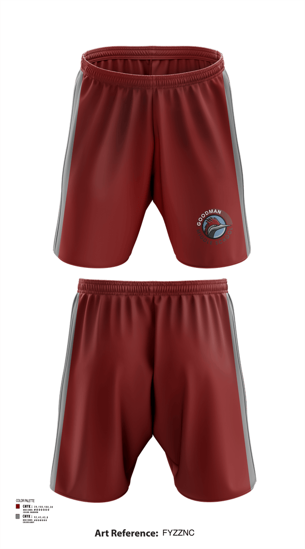 Athletic Shorts With Pockets, Goodman Middle School Soccer, Men's Soccer, Teamtime, Team time, sublimation, custom sports apparel, team uniforms, spirit wear, spiritwear, sports uniforms, custom shirts, team store, custom team store, fundraiser sports, apparel fundraiser