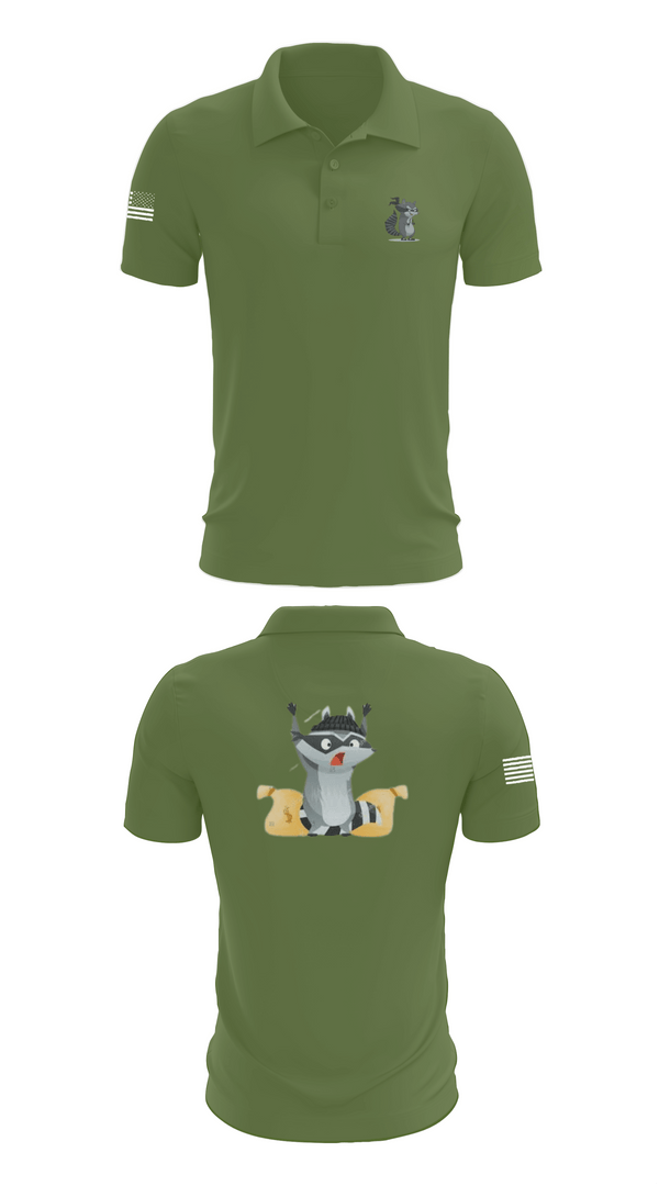 Short Sleeve Performance Polo, 2-2 B Co., Army, Teamtime, Team time, sublimation, custom sports apparel, team uniforms, spirit wear, spiritwear, sports uniforms, custom shirts, team store, custom team store, fundraiser sports, apparel fundraiser