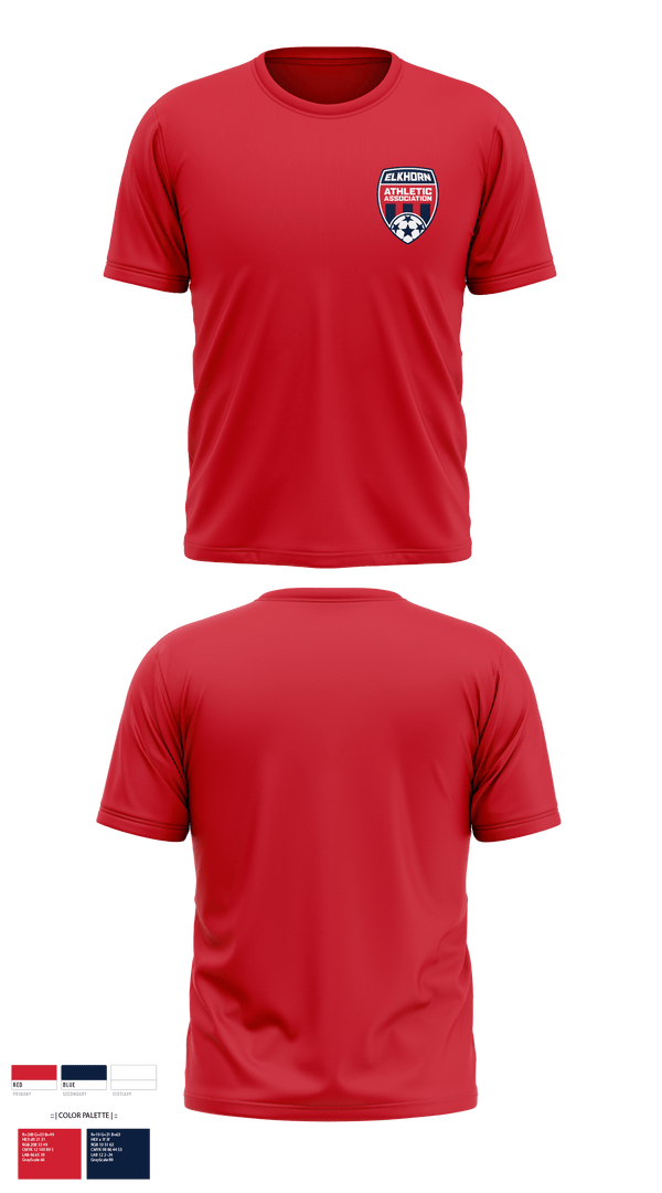 Short Sleeve Performance Shirt, Elkhorn Athletic Association, Men's Soccer, Teamtime, Team time, sublimation, custom sports apparel, team uniforms, spirit wear, spiritwear, sports uniforms, custom shirts, team store, custom team store, fundraiser sports, apparel fundraiser