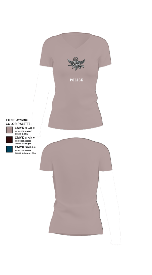 Women's Short Sleeve Vneck Shirt, Joliet Police Special Operations Squad, Police, Teamtime, Team time, sublimation, custom sports apparel, team uniforms, spirit wear, spiritwear, sports uniforms, custom shirts, team store, custom team store, fundraiser sports, apparel fundraiser