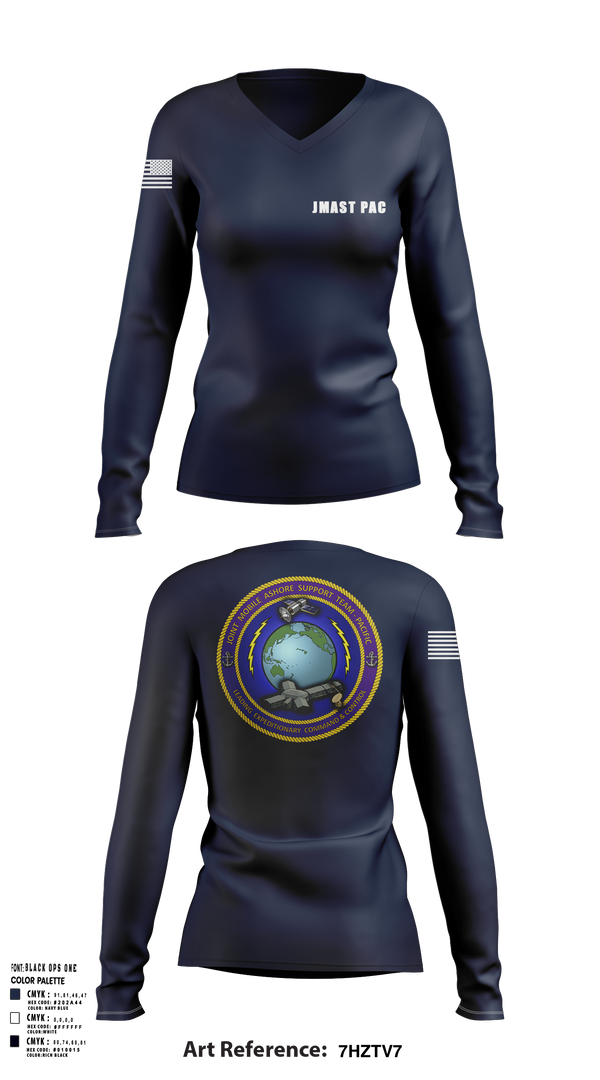 Womens Long Sleeve Vneck Shirt, JMAST PAC, , Teamtime, Team time, sublimation, custom sports apparel, team uniforms, spirit wear, spiritwear, sports uniforms, custom shirts, team store, custom team store, fundraiser sports, apparel fundraiser