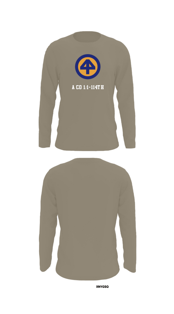 Long Sleeve Performance Shirt, A Co 1/1-114th, Army, Teamtime, Team time, sublimation, custom sports apparel, team uniforms, spirit wear, spiritwear, sports uniforms, custom shirts, team store, custom team store, fundraiser sports, apparel fundraiser