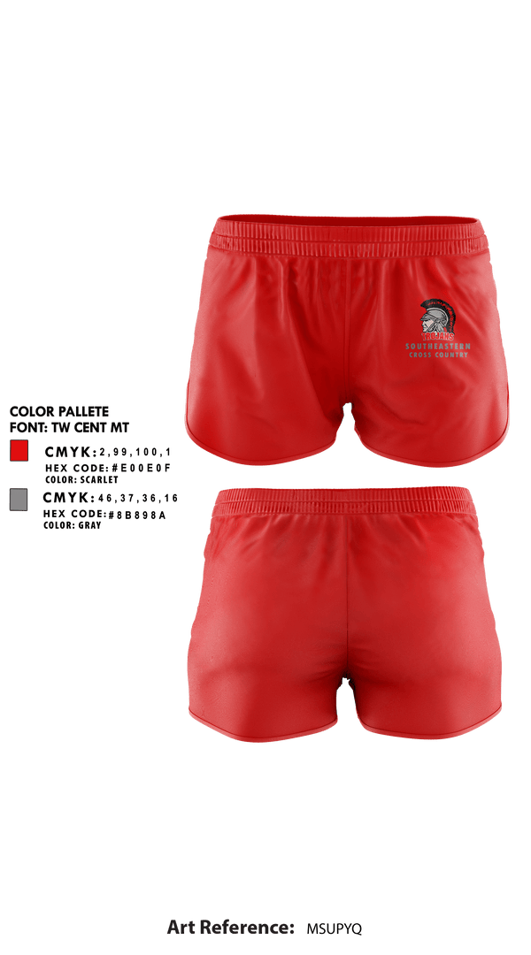 Womens Shorts, Southeastern Senior High School Cross Country, Cross Country, Teamtime, Team time, sublimation, custom sports apparel, team uniforms, spirit wear, spiritwear, sports uniforms, custom shirts, team store, custom team store, fundraiser sports, apparel fundraiser