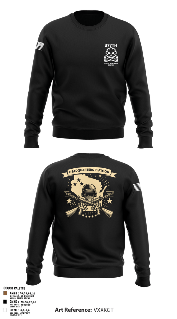 Crew Neck Sweatshirt, 377th SMC, Army, Teamtime, Team time, sublimation, custom sports apparel, team uniforms, spirit wear, spiritwear, sports uniforms, custom shirts, team store, custom team store, fundraiser sports, apparel fundraiser
