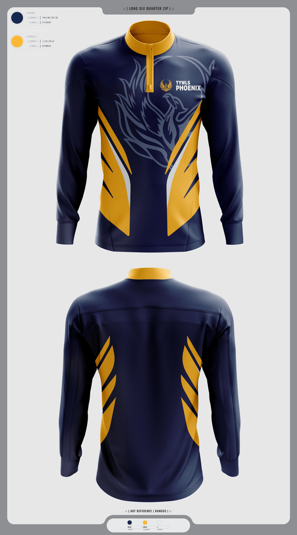 Quarter Zip Jacket, TYWLS Phoenix, Spirit Store, Teamtime, Team time, sublimation, custom sports apparel, team uniforms, spirit wear, spiritwear, sports uniforms, custom shirts, team store, custom team store, fundraiser sports, apparel fundraiser
