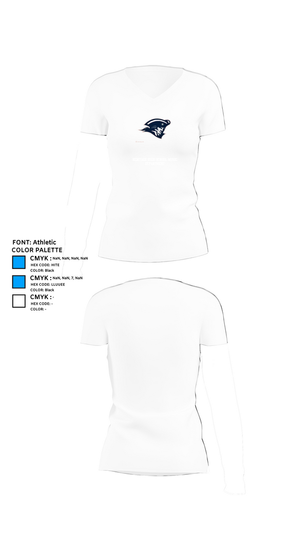 Womens Short Sleeve Vneck Shirt, Heritage High School Music Department, Spirit Store, Teamtime, Team time, sublimation, custom sports apparel, team uniforms, spirit wear, spiritwear, sports uniforms, custom shirts, team store, custom team store, fundraiser sports, apparel fundraiser