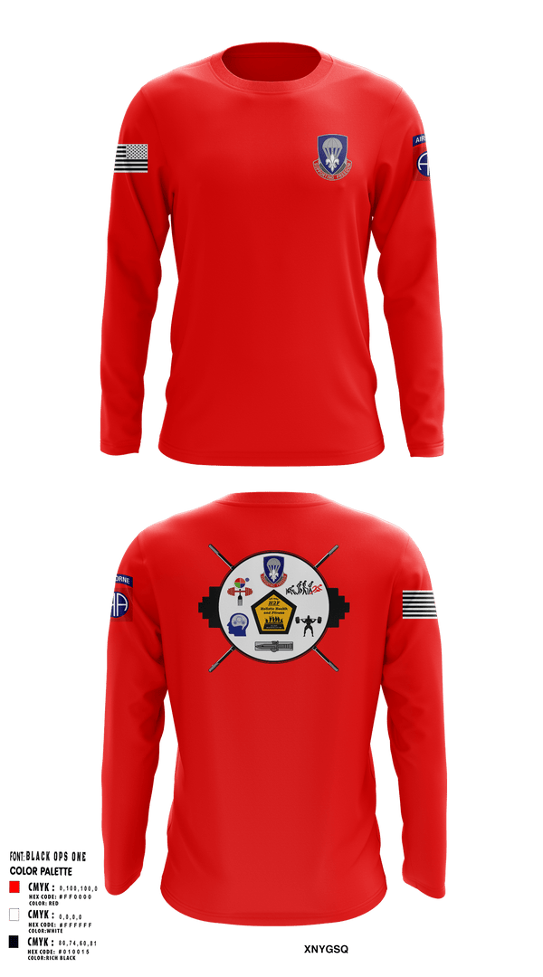 Long Sleeve Performance Shirt, 82nd ADSB H2F, Army, Teamtime, Team time, sublimation, custom sports apparel, team uniforms, spirit wear, spiritwear, sports uniforms, custom shirts, team store, custom team store, fundraiser sports, apparel fundraiser