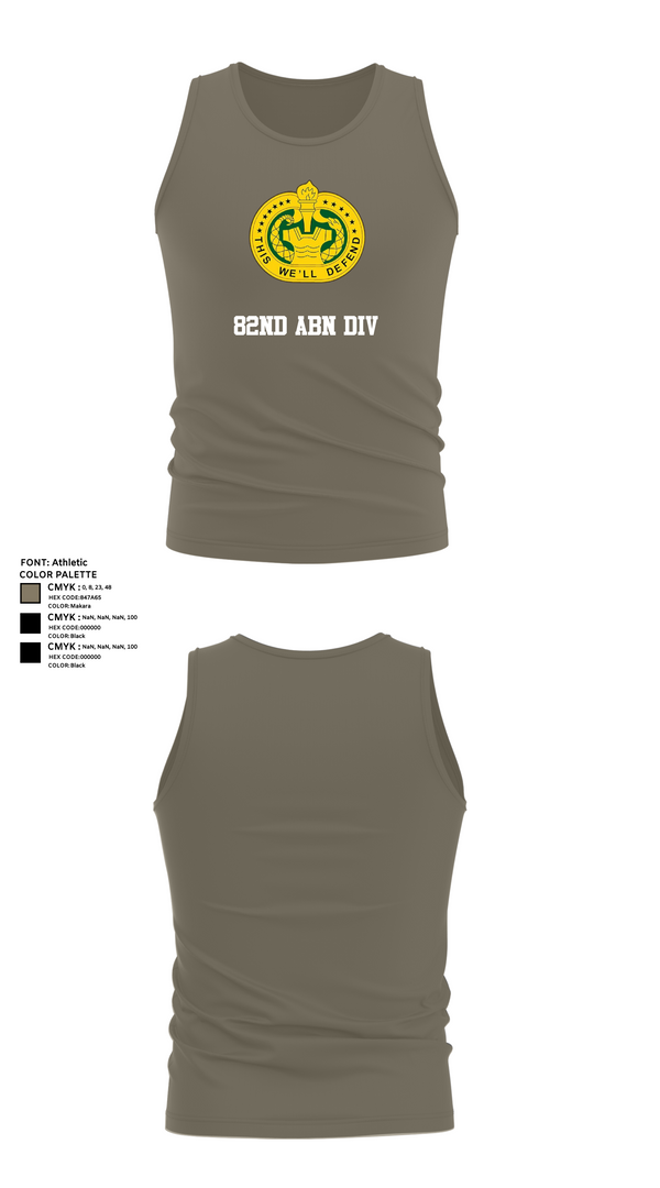 Tank Top, 82nd ABN div, , Teamtime, Team time, sublimation, custom sports apparel, team uniforms, spirit wear, spiritwear, sports uniforms, custom shirts, team store, custom team store, fundraiser sports, apparel fundraiser