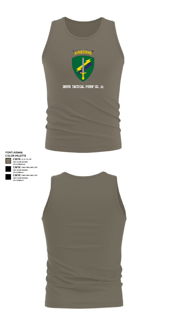 Tank Top, 325th Tactical PSYOP Co. (A), Army, Teamtime, Team time, sublimation, custom sports apparel, team uniforms, spirit wear, spiritwear, sports uniforms, custom shirts, team store, custom team store, fundraiser sports, apparel fundraiser