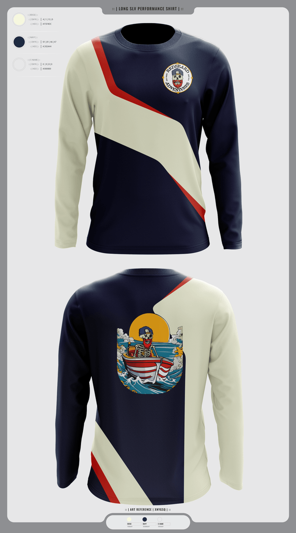 Long Sleeve Performance Shirt, Red beard Adventures, , Teamtime, Team time, sublimation, custom sports apparel, team uniforms, spirit wear, spiritwear, sports uniforms, custom shirts, team store, custom team store, fundraiser sports, apparel fundraiser