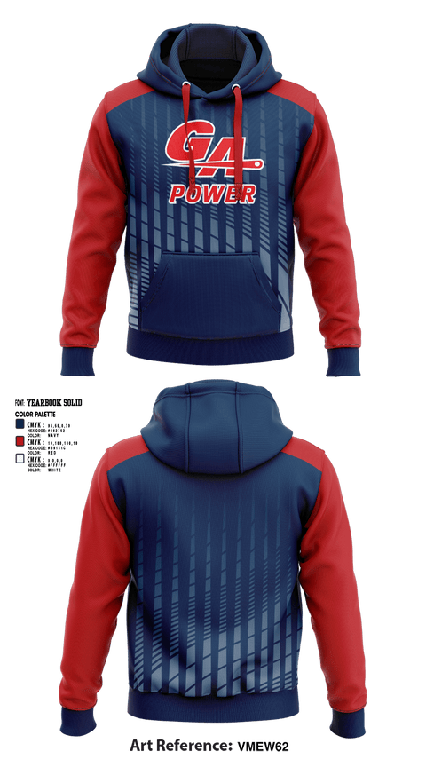Hoodie, GA Power Rhoades 12u and 16u, Softball, Teamtime, Team time, sublimation, custom sports apparel, team uniforms, spirit wear, spiritwear, sports uniforms, custom shirts, team store, custom team store, fundraiser sports, apparel fundraiser