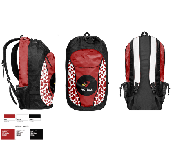 Gear Bag, Del valle cardinals, Football, Teamtime, Team time, sublimation, custom sports apparel, team uniforms, spirit wear, spiritwear, sports uniforms, custom shirts, team store, custom team store, fundraiser sports, apparel fundraiser