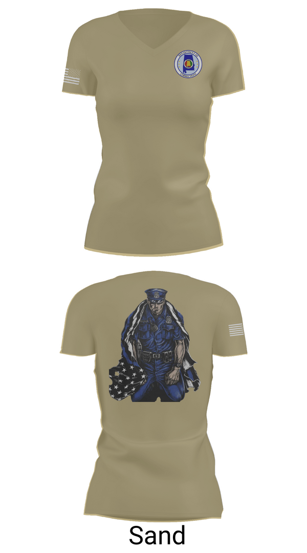 Womens Short Sleeve Vneck Shirt, Alabama Department of Corrections, Police, Teamtime, Team time, sublimation, custom sports apparel, team uniforms, spirit wear, spiritwear, sports uniforms, custom shirts, team store, custom team store, fundraiser sports, apparel fundraiser