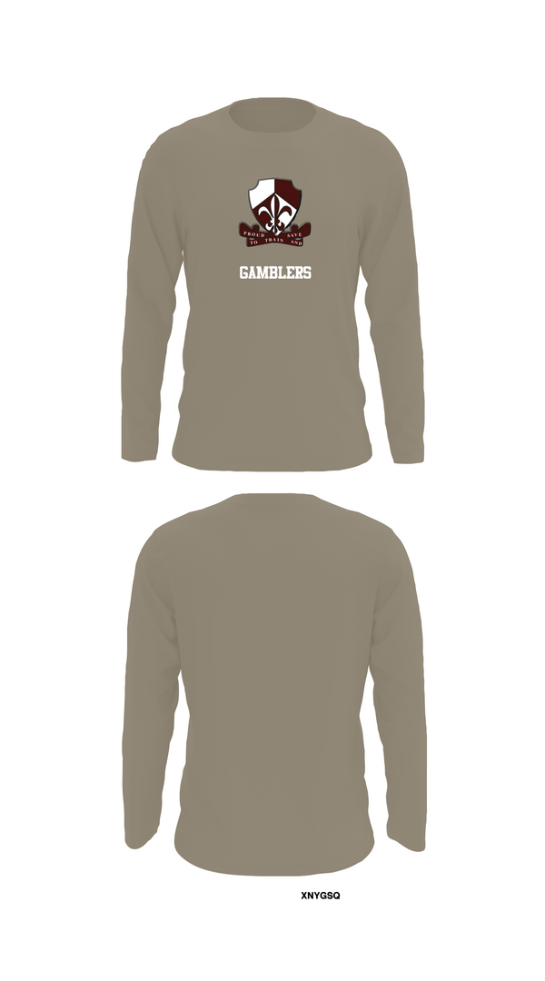 Long Sleeve Performance Shirt, Gamblers, Army, Teamtime, Team time, sublimation, custom sports apparel, team uniforms, spirit wear, spiritwear, sports uniforms, custom shirts, team store, custom team store, fundraiser sports, apparel fundraiser