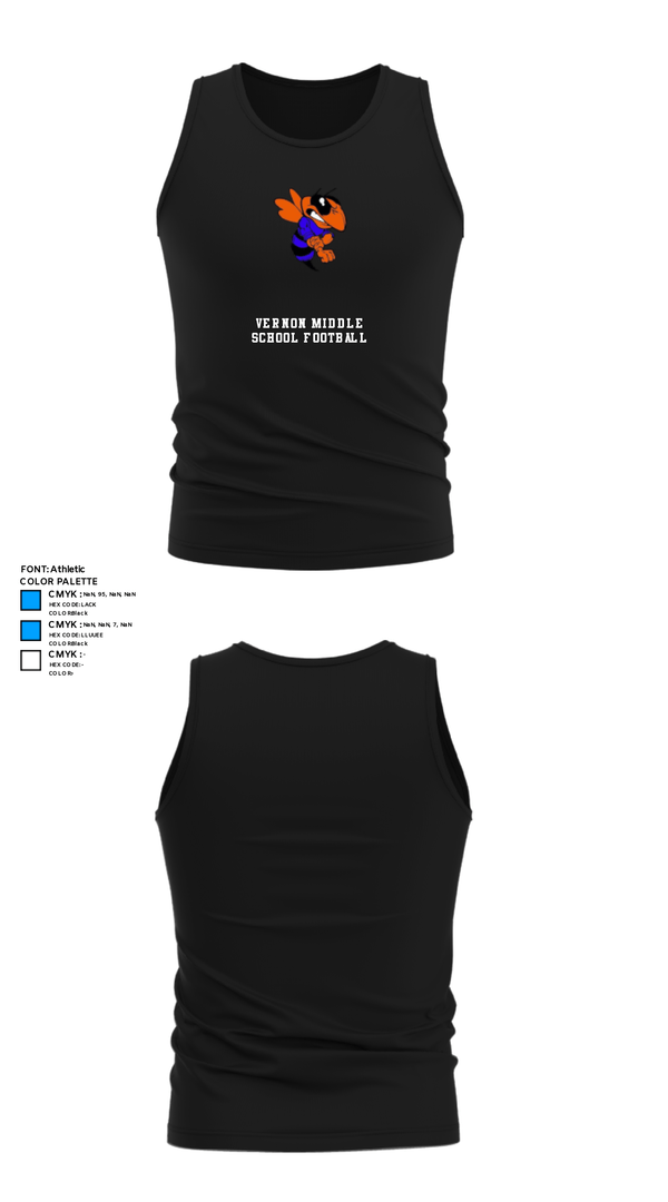 Tank Top, Vernon Middle School Football, Football, Teamtime, Team time, sublimation, custom sports apparel, team uniforms, spirit wear, spiritwear, sports uniforms, custom shirts, team store, custom team store, fundraiser sports, apparel fundraiser