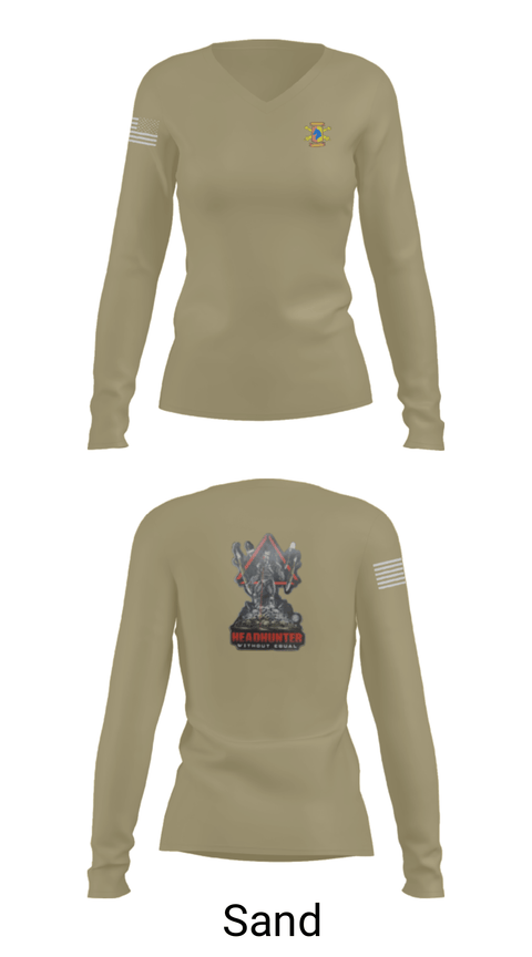 Women's Long Sleeve Vneck Shirt, 1/623rd FAR, National Guard, Teamtime, Team time, sublimation, custom sports apparel, team uniforms, spirit wear, spiritwear, sports uniforms, custom shirts, team store, custom team store, fundraiser sports, apparel fundraiser